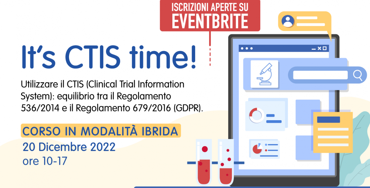 It’s CTIS time! <br/> Corso sull’utilizzo del Clinical Trial Information System